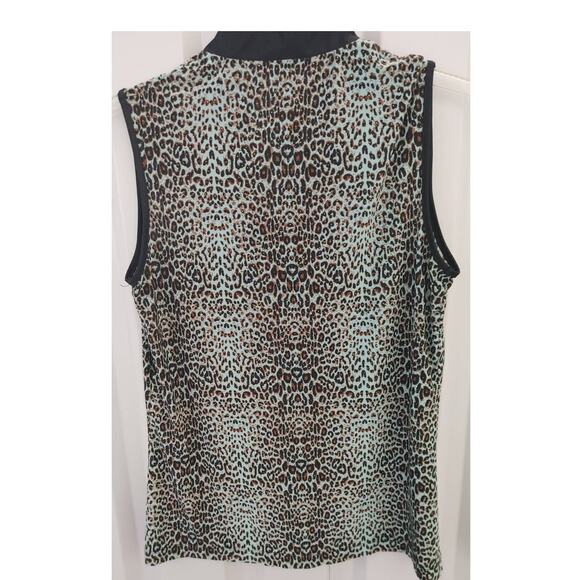 Monterey Club Shirt Sleeveless Tank Animal Print Medium - Picture 4 of 5